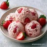 Strawberry Ice Cream with Condensed Milk