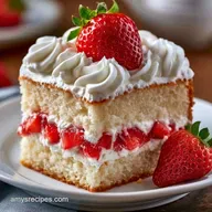 Strawberry Shortcake Cake for 12 Servings