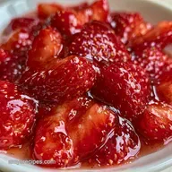 Shortcake Strawberries with Maple Syrup