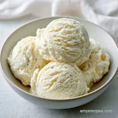 Vanilla Bean Ice Cream for 6 Servings Recipe Card