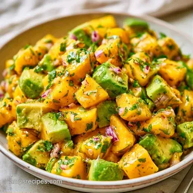 Avocado Mango Salsa in 15 Minutes Recipe Card