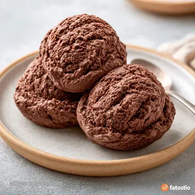 Chocolate Ice Cream with Cocoa Powder Recipe Card