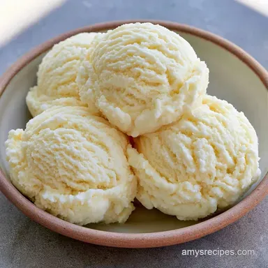 Easy Ice Cream Maker Recipe for 6 Recipe Card