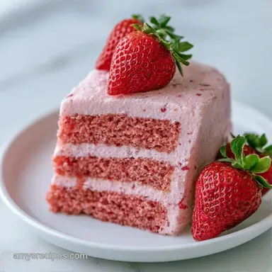 Fresh Strawberry Layer Cake for 12 Recipe Card