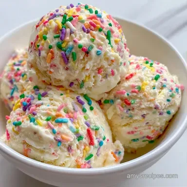 Homemade Birthday Cake Ice Cream for 6 Recipe Card