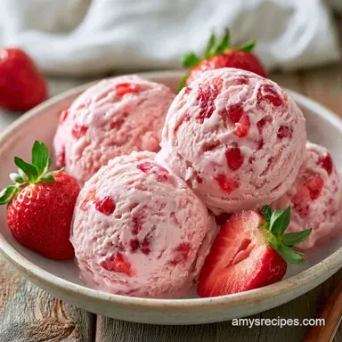 Strawberry Ice Cream in 25 Minutes Recipe Card