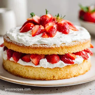 Japanese Strawberry Shortcake for 8 Recipe Card