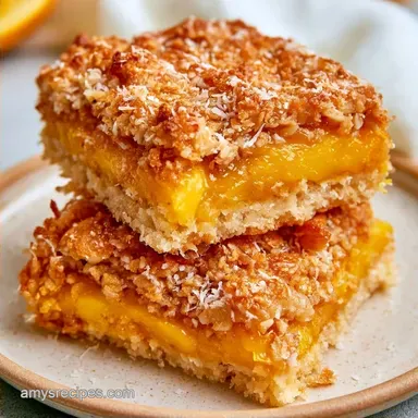 Mango Crumb Bars with Shredded Coconut