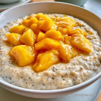 Mango Sticky Rice Oats with Coconut Milk Recipe Card