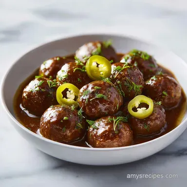 Mississippi Meatballs for 6 Servings: Savory and Slow-Cooked Recipe Card