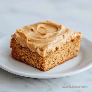 Moist Peanut Butter Cake for 12 Servings Recipe Card
