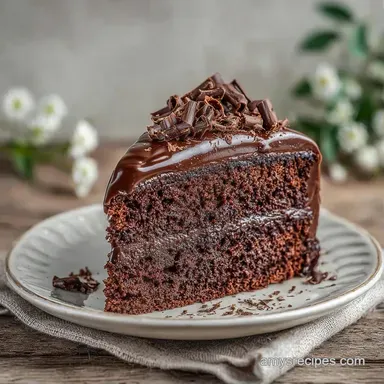 Moist Triple Chocolate Cake: Fudgy Crumb Recipe Card