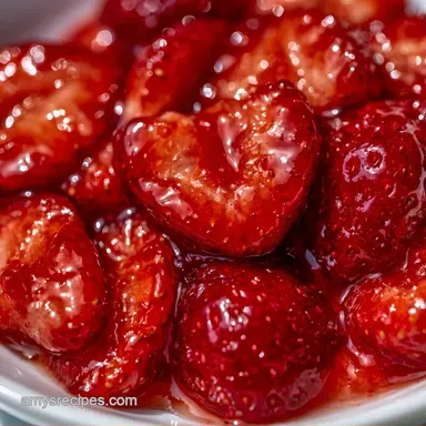 Shortcake Strawberries with Maple Syrup Recipe Card