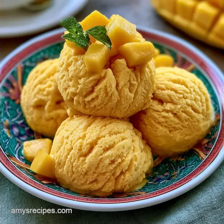 Velvet-Smooth Mango Ice Cream