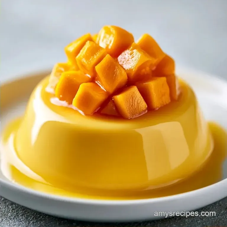 Creamy Mango Pudding with Condensed Milk