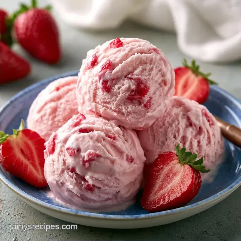 Guilt-Free Strawberry Ice Cream