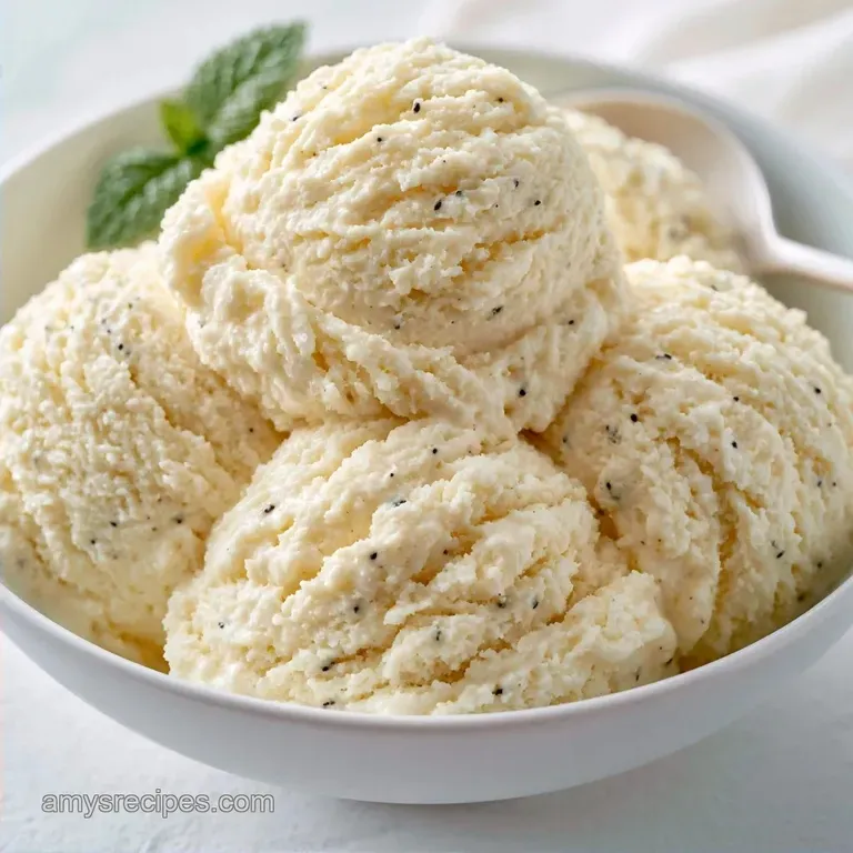 Homemade Heavy Cream Vanilla Ice Cream