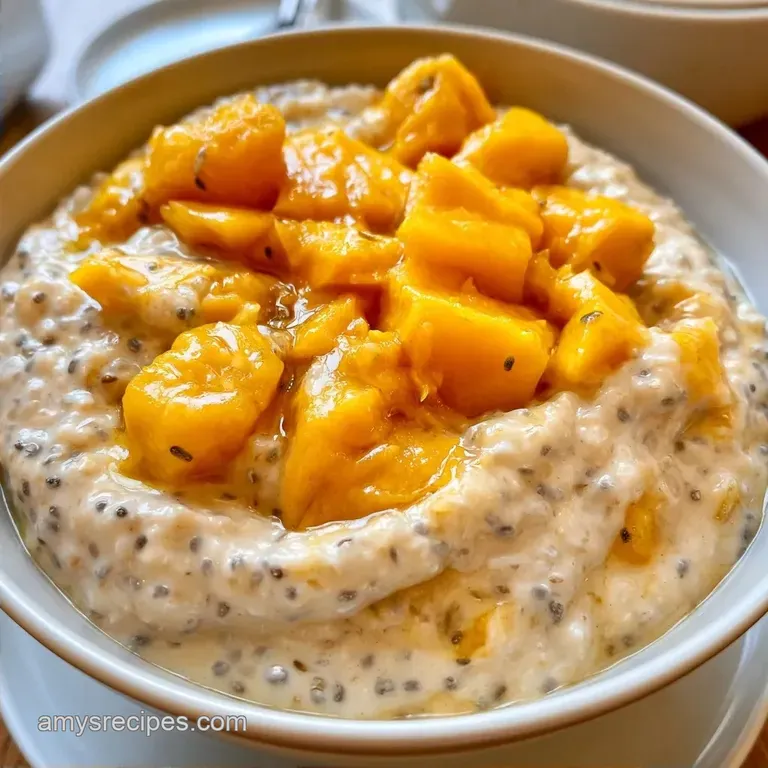 Mango Sticky Rice Oats with Coconut Milk