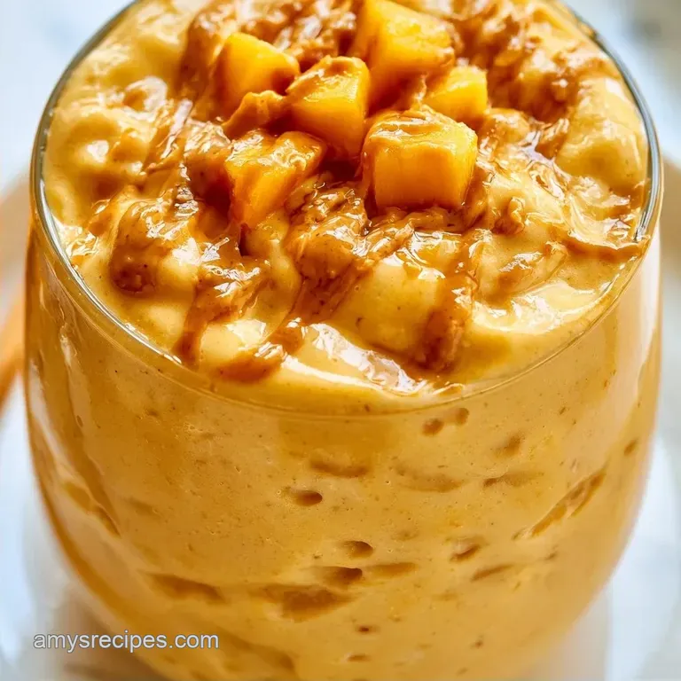 Creamy Peanut Butter Mango Smoothie