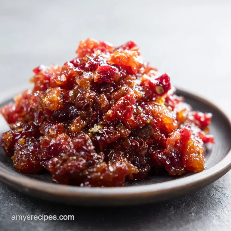A swirl of glistening red jam adorning a festive holiday cheese board with crackers and nuts.