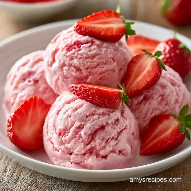 Simple Strawberry Ice Cream Maker Recipe with Fresh Berries