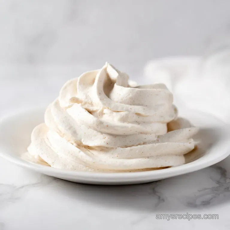 Elegant swirls of creamy white frosting piped onto a mini cake, paired with a delicate gold dessert spoon.